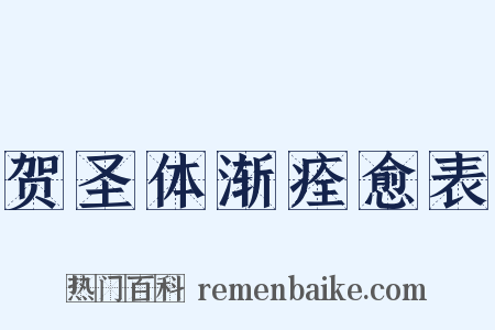 贺圣体渐痊愈表是什么意思的图片